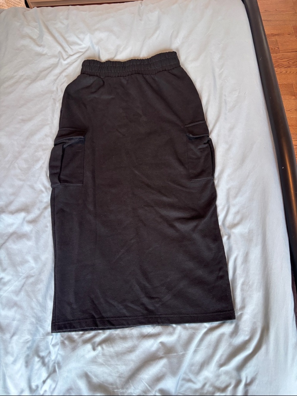 Women's Black Midi Pencil Skirt with Pockets